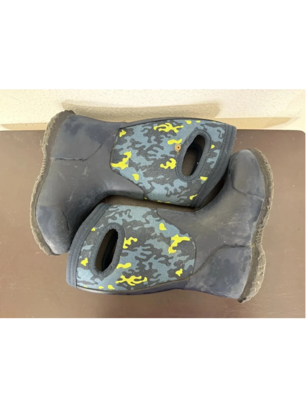 Bogs K York Neo Camo Pull On Rain Boots Waterproof Snow Little Boys Size 10